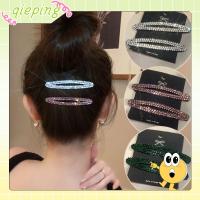 QIEPING 6PCS อุปกรณ์เสริมผม คลิปผม rhinestone โลหะผสมอัลลอยด์ คลิปด้านข้าง แฟชั่นสำหรับผู้หญิง ที่หนีบผมบีบีกัน ผมเส้นผม