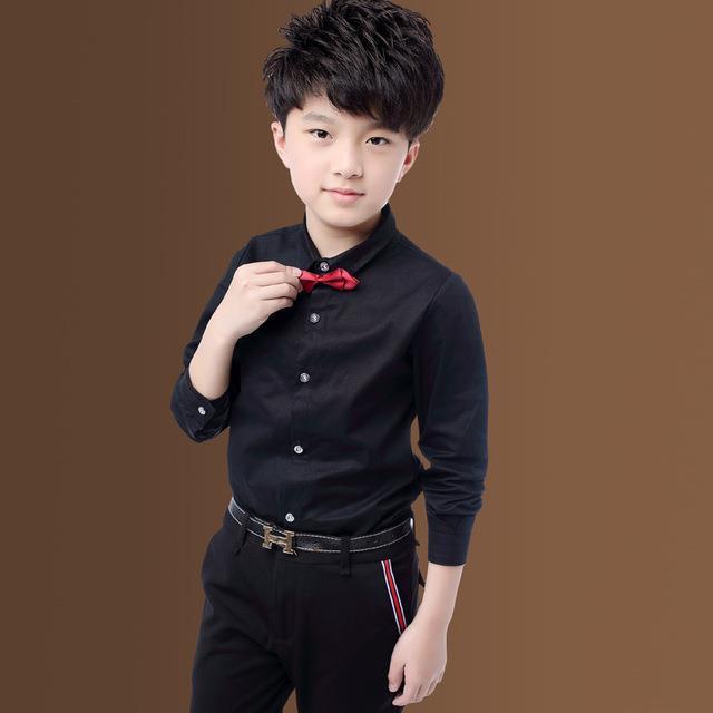 new-children-boys-shirts-cotton-solid-black-white-shirt-with-tie-boys-for-3-15-years-teenage-school-performing-costumes-blouse