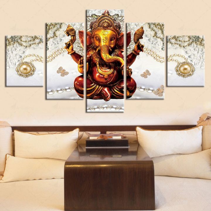 Zhangyanhui2 Hindu Tuhan Ganesha Gajah Gambar Lukisan Seni Dinding Pada ...