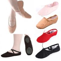 COD DSFGREYTRUYTU DF Girlss Canvas Soft Ballet Dance Shoes Slippers Pointe Gymnastics Shoes