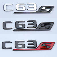 3D ABS Chrome สีดำสีแดงรถ Fender Badge ด้านหลังสติกเกอร์ C63S โลโก้สำหรับ C 63 S AMG W205 W204 W203อุปกรณ์เสริม