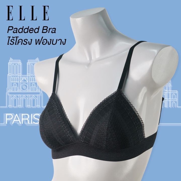 elle-เสื้อชั้นในqv1114-เกรด-a-ของแท้สินค้าแบรนด์ดัง-ทรงเต้าสามเหลี่ยมบราลูกไม้-ไม่มีโครง-ลูกไม้ทั้งตัว-ซับฟองน้ำ