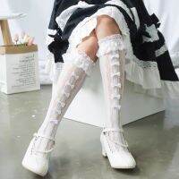 Lolita Bowknot Socks ลูกไม้ลูกไม้ลูกไม้ ถุงเท้าสตรี Thin Thin Heart Short ถุงเท้านักเรียนฤดูร้อน