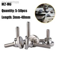 ♕ﺴ◘  M2 M3 M4 M5 M6 M8 M10 stainlessy steel Knurl High Step Head Hand Tighten Thumb Screw Curtain Wall Glass Lock Thumbscrew Adjust