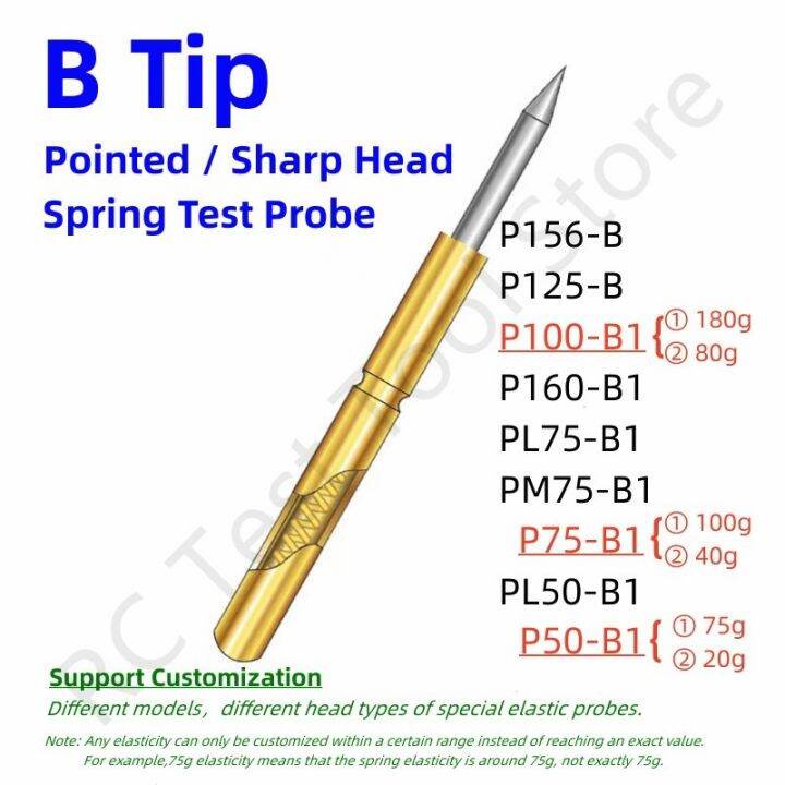 20/100PCS Spring Test Pin P156-B P125-B P100-B P160-B PL75-B PM75-B P75 ...