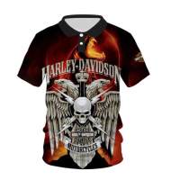 Harley-Davidson Polo 3D POLO shirt Harlay-Davidson Motorcycle Cycles xzx180305 Polo POLO shirt Fremium - Razkacollection  022