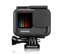 ขอบฝาครอบป้องกันสีดำสำหรับ Gopro 9 + จอกระจกเทมเปอร์ LCD ป้องกันสำหรับ Go Pro 9อุปกรณ์เสริมใหม่2023