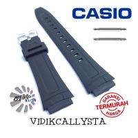 อะไหล่สายนาฬิกายาง18มม. พร้อมหัวเข็มขัดสแตนเลสสำหรับ Casio AW80 AW81 AW82