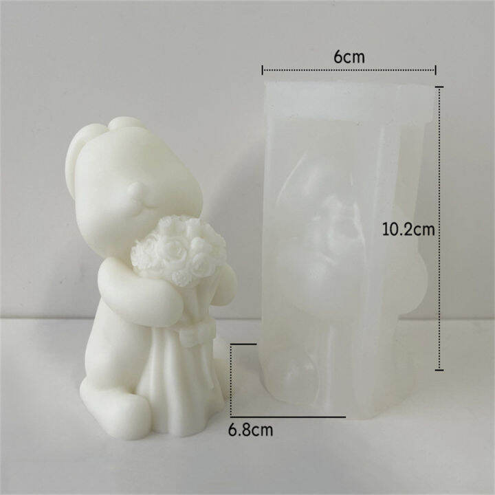 hugging-diy-aromatherapy-plaster-soap-cartoon-rabbit-candle-mold