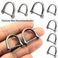 DUMMY โลหะผสมไททาเนียม หัวเข็มขัดบัคเกิล รูปร่าง D ที่มีคุณภาพสูง Carabiner ของใหม่ กำไลข้อมือหัวเข็มขัด อุปกรณ์เสริมกลางแจ้ง