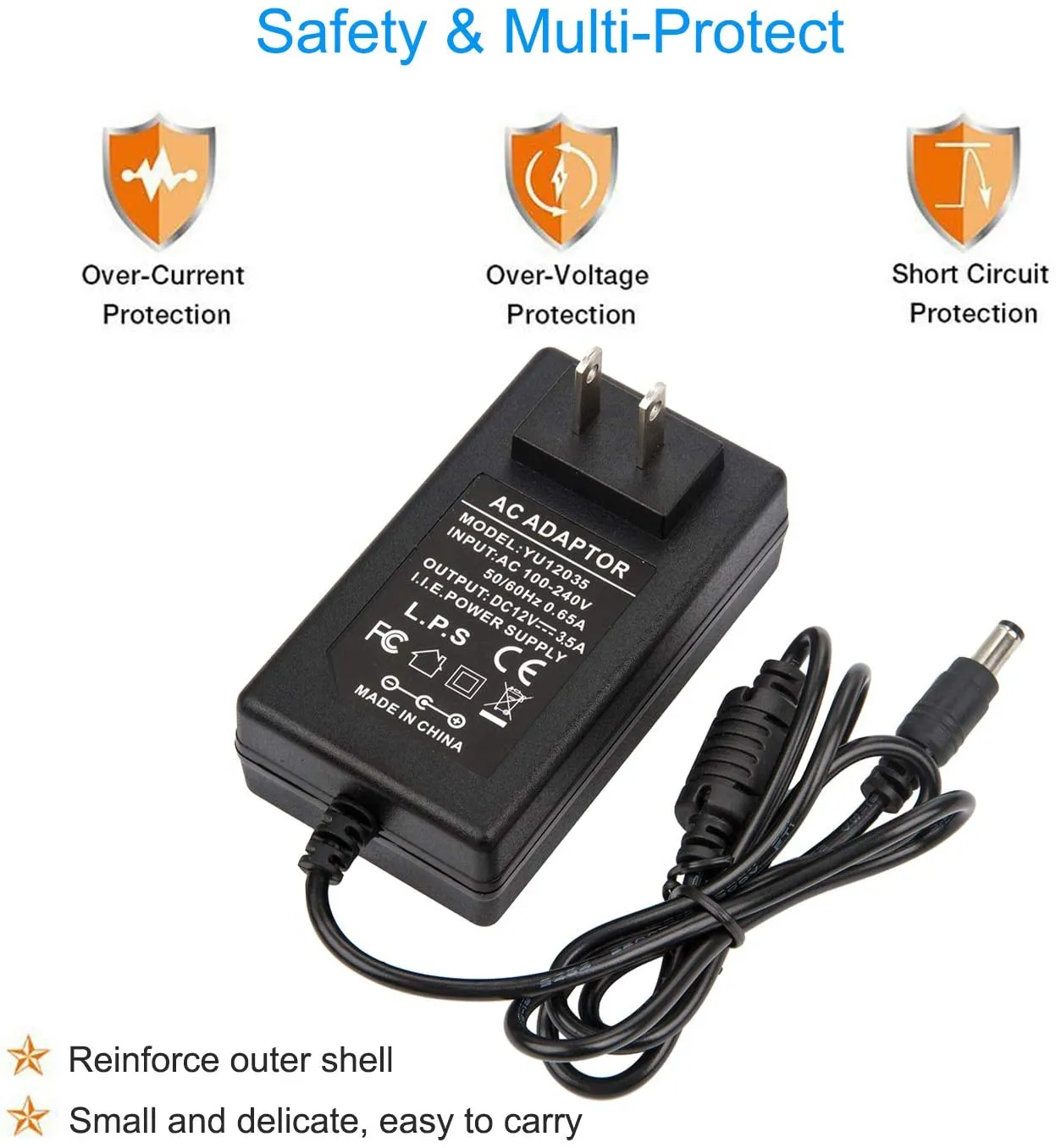 DC 12V 3A Power Adapter, 36 Watt AC 100-240V to DC 12Volt Transformers,  Switching Power Supply for LCD Monitor, Wireless Router, CCTV Cameras 2.1mm  X 5.5mm US Plug | Lazada PH