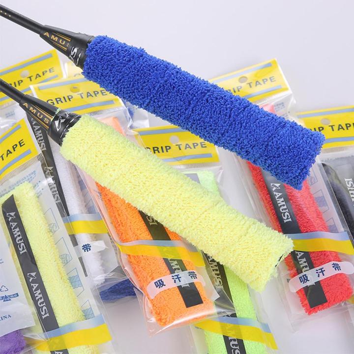 thickened-badminton-racket-towel-grips-anti-slip-sweat-absorbing-tape-for-racket-fishing-rod-slingshots-tennis-towel-grips