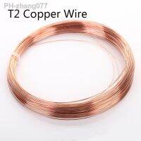 T2 Red Conductive Copper Wire Rod Solid Brass Copper Line Industry Experiment DIY Material 0.5 0.8 1 2 3 4 5mm Length 1M