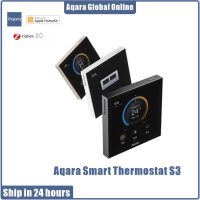 Aqara S3 Zigbee Smart LED Thermostat HVAC Touch 3.95 "แผงควบคุมความชื้นอุณหภูมิอัตโนมัติรีโมทคอนลผ่าน Homekit APP