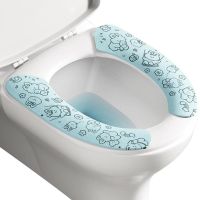 【LZ】◇◙☎  Tampa do assento sanitário do coelho auto-adesivo alongado Donut Pad para casa tampa do assento do toalete