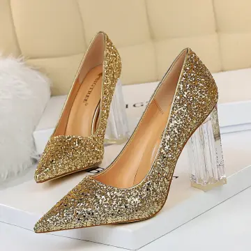 Glitter on sale chunky heel