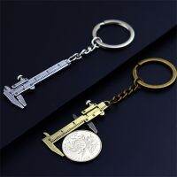 Mini Portable Cute Vernier Caliper Keychain Charm Mens Ladies Car Bag Keychain Accessories Small Gift