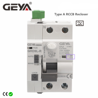 GEYA GRD9L-R ประเภท A RCCB อัตโนมัติ Recloser 40A 63A 30mA 100mA เบรกเกอร์ความปลอดภัย