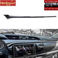 Hardingsun 1ชิ้นคาร์บอนไฟเบอร์ด้านซ้ายคอนโซลกลางพวงมาลัยตกแต่งสำหรับ Toyota Hilux Revo Conquest 2015-2021