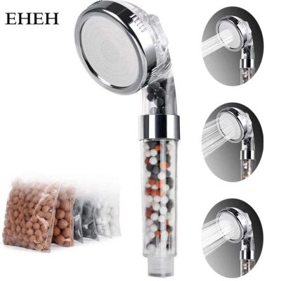 EHEH New Arrival 3 Modes SPA Shower Head High Pressure Saving Water Shower Nozzle Premium Bathroom Water Filter 4 Types Plumbing Valves