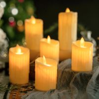 Flameless LED Candles Light Simulation Flickering Pillar Candles Tea Lights Romantic Wedding Birthday Party Decoration Lighting