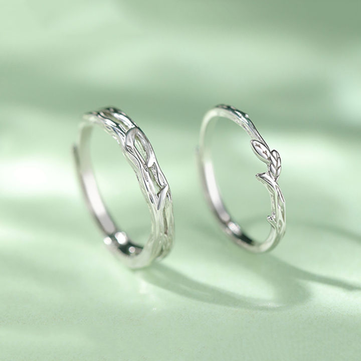 cod-แหวนคู่-lizhi-แหวนเปิดบุคลิกภาพที่เรียบง่ายคู่หนึ่งแหวนอะคาเซียแฟชั่นสดขนาดเล็ก