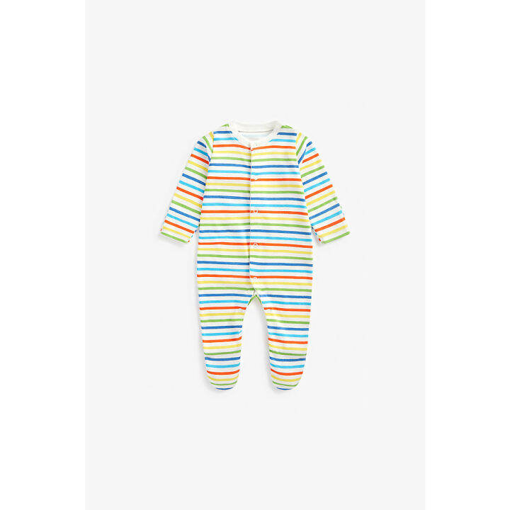 ชุดสลีพสูทเด็กทารก-mothercare-rainbow-sleepsuits-3-pack-za075