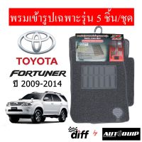 โปรดี Diff พรมปูพื้นรถยนต์ พรมใยไวนิล พรมเข้ารูปรถยนต์ TOYOTA fortuner 2009-2014 ถูก++ พรมปูรถ พรมปูพื้นรถ ถาดท้ายรถ พรมกระดุม