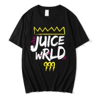 New Juice Wrld 999 T-shirt hip-hop singer Rapper Rock mens short sleeve cool t shirt black