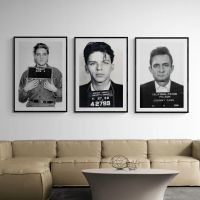 Music Star Mug Shot Sinatra Cash and Elvis Poster Racing Home Decoration Art Decor Painting For Living Room Wall Canvas Poster Wall Décor