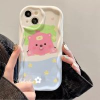 เคส Mrhaha สำหรับ iPhone 15 14 13 12 11 Pro Max X XR Xs Max 8 7 6S Plus SE 2020ลายการ์ตูนน่ารัก Loopy 3D หยักโค้งเคสโทรศัพท์ปิดขอบนิ่ม TPU ฝาครอบป้องกัน