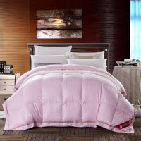 pink goose down duvet full queen size winter warm thicker comforter bedding set girls adult bedroom decor gift 3d soft skin