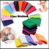 5210A 1/2pcs ร้อน ยามห่อยาม Unisex นุ่มสบาย กีฬา Sweatband สายรัดข้อมือผ้าฝ้าย วงเทนนิสมือ สายรัดข้อมือยิมเหงื่อ