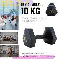 CORENGTH 10 Kg ดัมเบล Hex Dumbbell 10.0 Kg อุปกรณ์ออกกำลังกาย ดัมเบลปรับน้ำหนัก dumbbell ยกน้ำหนัก ฟิสเนส FITNESS PILATES พิลาทิส home gym โฮมยิม