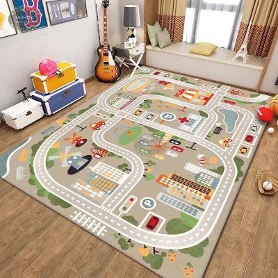 Cartoon Game Track Children Carpets for Living Room Decoration Teenager Bedroom Area Rugs Anti-Slip Washable Sofa Floor Mats