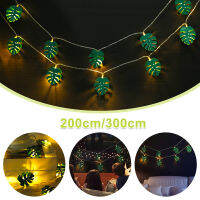 1020 LEDs Green Artificial Novelty Monstera Leaf Led String Lights Wall Hanging Vine Lights Battery Operated for Party Wedding