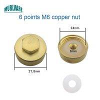 2Pcs เครื่องทำน้ำอุ่นไฟฟ้าน้ำเสีย Outlet แมกนีเซียม Rod Nut Plug 5จุด M6ทองแดง Nut