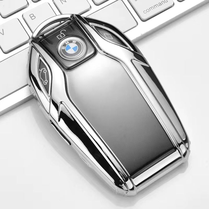 ychic-จี้พวงกุญแจโลหะอัลลอย-bmw-ที่ใส่กุญแจ-tpu-pc-bmw-key-cover-พวงกุญแจ-เคส-keyfob-สำหรับ-bmw-7-series-740-6-series-gt-5-series-530l-x3