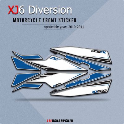 ☑แผ่นป้ายหมายเลขแฟริ่งมอเตอร์มอเตอร์ไซค์แผ่นป้องกันเจล3มิติสำหรับ XJ6ยามาฮ่า2010-2011สติกเกอร์รถเครื่องยนต์ของ Moto