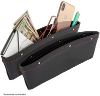 ❈✁✉ 2 In 1 Car Organizer Storage Car Seat Slit Gap Pocket PU Leather Multifunctional Driver Seat Catcher Cup Holder Car Accessories