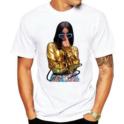 Cardi B T Shirt Male Leisure Custom For Man Pure Cotton 2022 Arrival T Shirt Camiseta 015441 100% cotton T-shirt