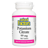 Natural Factors, Potassium Citrate โพแทสเซียมซิเตรต 99 มก. บรรจุ 90 เม็ด