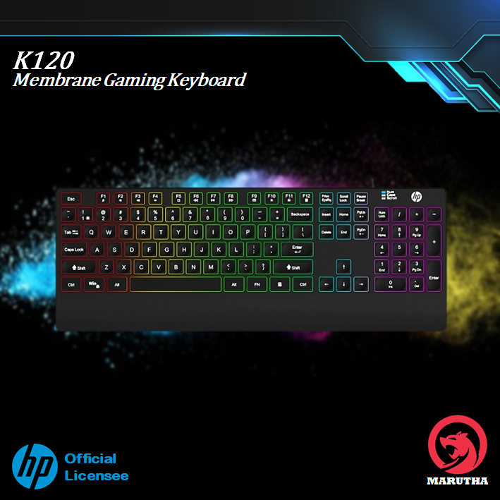 HP Keyboard Gaming K120 Membrane Keyboard With Chocolate Keycaps RGB