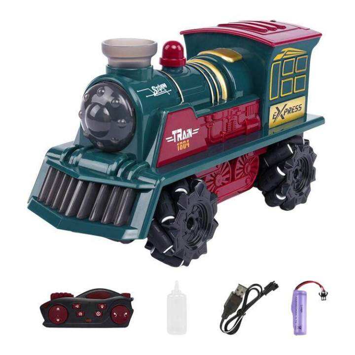 Remote Control Train Set Rechargeable Stunt Electric Train Toy with