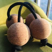 WDGREAT Cork Hand Shaker Sand Balls Double Gourd African Shaker Rattle สำหรับผู้เริ่มต้น