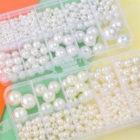 2023 3~14mm No Hole Imitation Pearl Kit Set Box Round Acrylic Loose Beads For Artware Decoration Necklace Bracelet DIY Jewelry Making