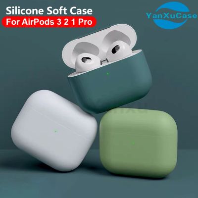 2021 Original Liquid Silicone Earphone Case For Apple Airpods 3 Soft Thin Cover For Airpod Pro Air Pods 1 2 Protective Fundas Headphones Accessories