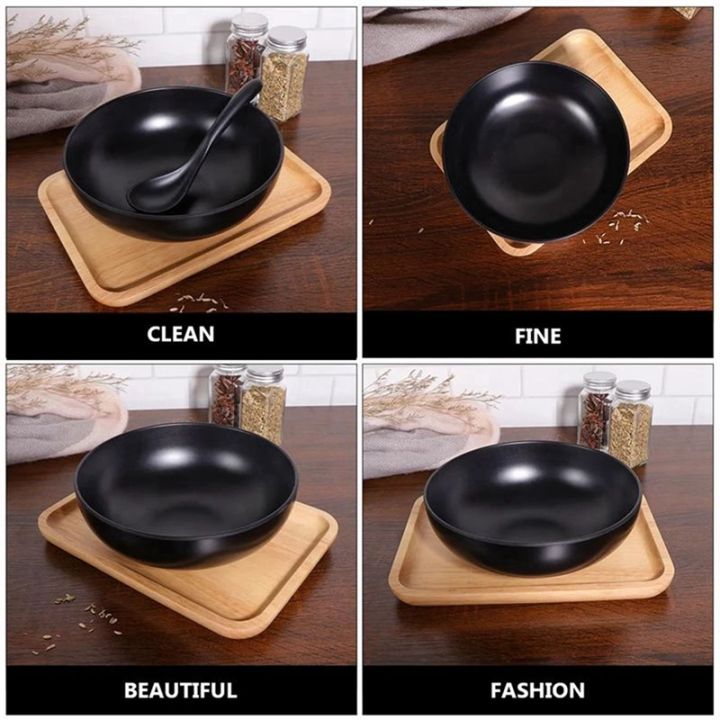 4pcs-japanese-style-ramen-bowls-stylish-food-container-black-noodle-bowls-black-imitation-porcelain-japanese-ramen-bowl