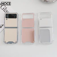 HOCE Anti-Drop Makeup Mirror สำหรับ Samsung Galaxy Z Flip 3 4 Flip3 Flip4กันกระแทก TPU ปกหลัง