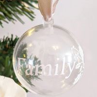 Christmas Clear Balls Baubles Transparent Fillable Ball Xmas Tree Hanging Ornaments Wedding Party Christmas Spheres Decor Bauble